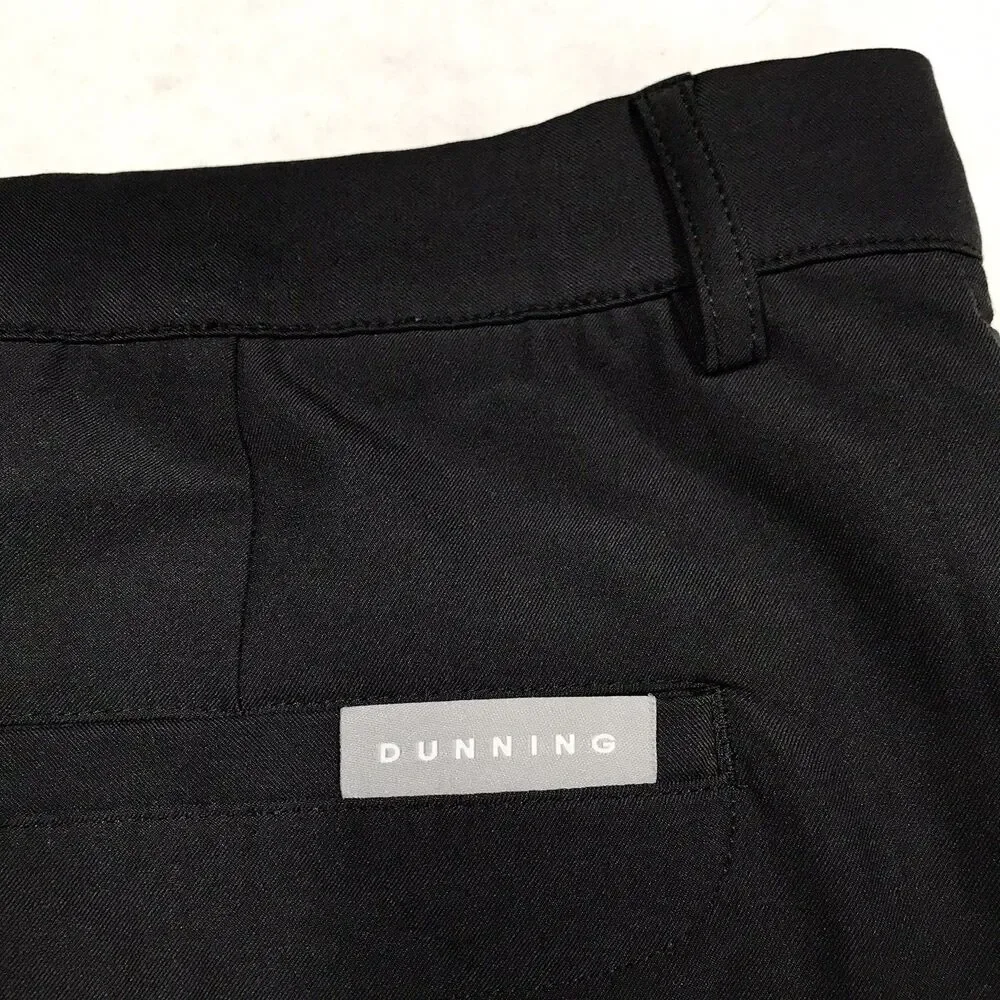 DUNNING Golf Everbest Shorts Men 36 Black Performance Stretch Casual